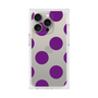 プレミアムスクエアケース［ シンプルドット - Purple ］