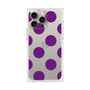 プレミアムスクエアケース［ シンプルドット - Purple ］