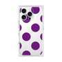 プレミアムスクエアケース［ シンプルドット - Purple ］