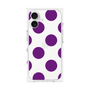 プレミアムスクエアケース［ シンプルドット - Purple ］
