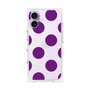プレミアムスクエアケース［ シンプルドット - Purple ］