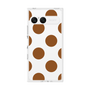 プレミアムスクエアケース［ シンプルドット - Brown ］