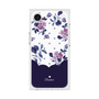 プレミアムスクエアケース［ ツインドットフラワー - Navy ］