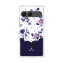 プレミアムスクエアケース［ ツインドットフラワー - Navy ］