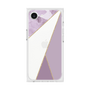 プレミアムスクエアケース［ マーブルトライアングルパレット - Purple ］