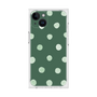 プレミアムスクエアケース［ 水彩ドット・レトロカラー - Green ］