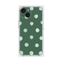 プレミアムスクエアケース［ 水彩ドット・レトロカラー - Green ］