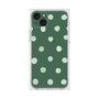 プレミアムスクエアケース［ 水彩ドット・レトロカラー - Green ］