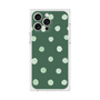 プレミアムスクエアケース［ 水彩ドット・レトロカラー - Green ］