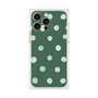 プレミアムスクエアケース［ 水彩ドット・レトロカラー - Green ］