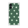 プレミアムスクエアケース［ 水彩ドット・レトロカラー - Green ］
