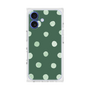 プレミアムスクエアケース［ 水彩ドット・レトロカラー - Green ］