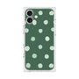 プレミアムスクエアケース［ 水彩ドット・レトロカラー - Green ］