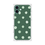 プレミアムスクエアケース［ 水彩ドット・レトロカラー - Green ］