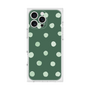 プレミアムスクエアケース［ 水彩ドット・レトロカラー - Green ］