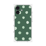 プレミアムスクエアケース［ 水彩ドット・レトロカラー - Green ］