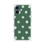 プレミアムスクエアケース［ 水彩ドット・レトロカラー - Green ］