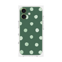 プレミアムスクエアケース［ 水彩ドット・レトロカラー - Green ］
