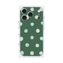 プレミアムスクエアケース［ 水彩ドット・レトロカラー - Green ］