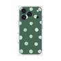 プレミアムスクエアケース［ 水彩ドット・レトロカラー - Green ］