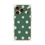 プレミアムスクエアケース［ 水彩ドット・レトロカラー - Green ］