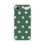 プレミアムスクエアケース［ 水彩ドット・レトロカラー - Green ］