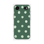 プレミアムスクエアケース［ 水彩ドット・レトロカラー - Green ］