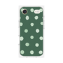 プレミアムスクエアケース［ 水彩ドット・レトロカラー - Green ］