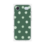 プレミアムスクエアケース［ 水彩ドット・レトロカラー - Green ］