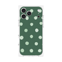 プレミアムスクエアケース［ 水彩ドット・レトロカラー - Green ］