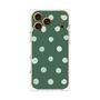 プレミアムスクエアケース［ 水彩ドット・レトロカラー - Green ］