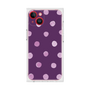 プレミアムスクエアケース［ 水彩ドット・レトロカラー - Purple ］