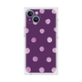 プレミアムスクエアケース［ 水彩ドット・レトロカラー - Purple ］