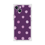 プレミアムスクエアケース［ 水彩ドット・レトロカラー - Purple ］