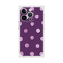 プレミアムスクエアケース［ 水彩ドット・レトロカラー - Purple ］