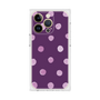 プレミアムスクエアケース［ 水彩ドット・レトロカラー - Purple ］