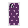 プレミアムスクエアケース［ 水彩ドット・レトロカラー - Purple ］