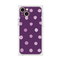 プレミアムスクエアケース［ 水彩ドット・レトロカラー - Purple ］