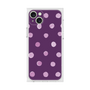 プレミアムスクエアケース［ 水彩ドット・レトロカラー - Purple ］