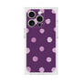 プレミアムスクエアケース［ 水彩ドット・レトロカラー - Purple ］