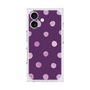 プレミアムスクエアケース［ 水彩ドット・レトロカラー - Purple ］