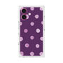 プレミアムスクエアケース［ 水彩ドット・レトロカラー - Purple ］