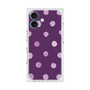プレミアムスクエアケース［ 水彩ドット・レトロカラー - Purple ］