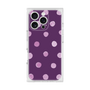 プレミアムスクエアケース［ 水彩ドット・レトロカラー - Purple ］