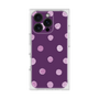 プレミアムスクエアケース［ 水彩ドット・レトロカラー - Purple ］