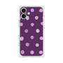 プレミアムスクエアケース［ 水彩ドット・レトロカラー - Purple ］
