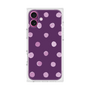 プレミアムスクエアケース［ 水彩ドット・レトロカラー - Purple ］