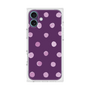 プレミアムスクエアケース［ 水彩ドット・レトロカラー - Purple ］