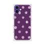 プレミアムスクエアケース［ 水彩ドット・レトロカラー - Purple ］