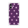 プレミアムスクエアケース［ 水彩ドット・レトロカラー - Purple ］